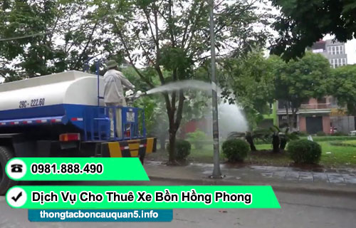 Cho thuê xe bồn phun nước tưới cây tại TPHCM