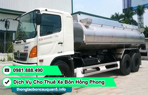 Dịch vụ xe bồn chở nước sạch TPHCM