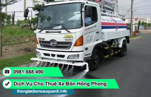 thuê xe bồn tưới nước rửa đường TPHCM